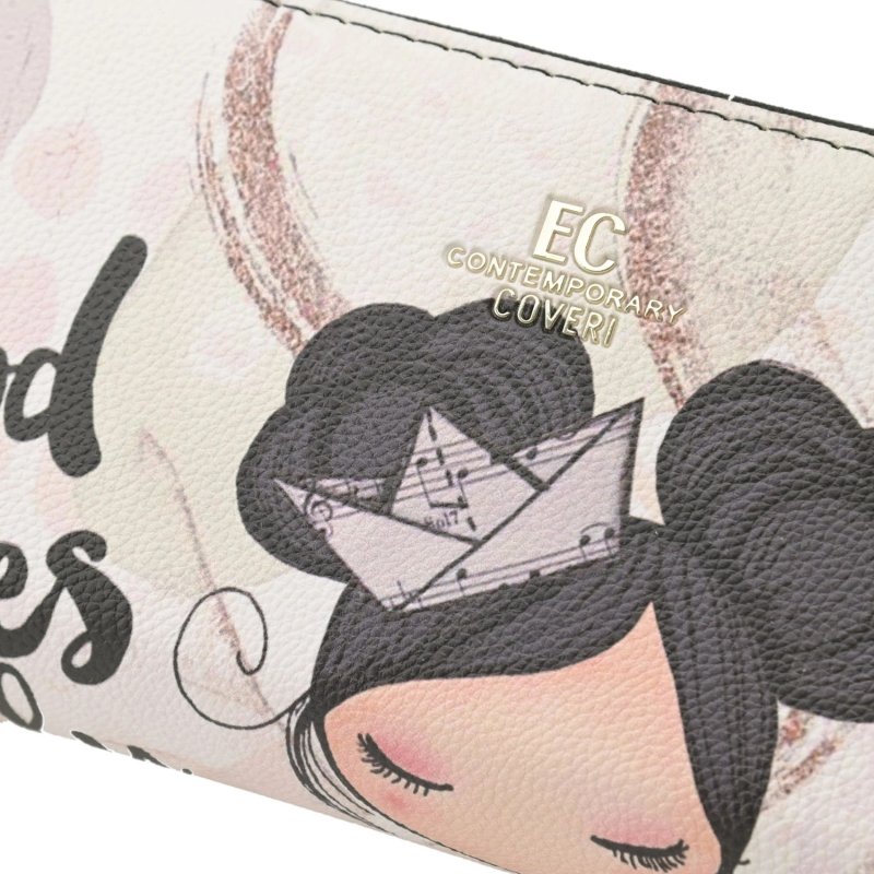 EC Contemporary Coveri Cartera de Mujer en PU, con Cierre Perimetral, Gráfico Artístico, con Caja de Regalo — vista 18