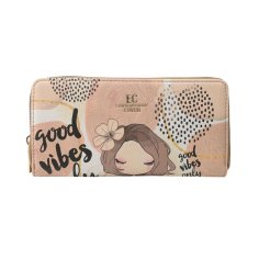 EC Contemporary Coveri Women's Wallet in PU, Zip Around Closure, Artistic Graphic With Gift Box