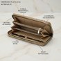 EC Contemporary Coveri Women's Wallet in PU, Zip Around Closure, Artistic Graphic With Gift Box — back view