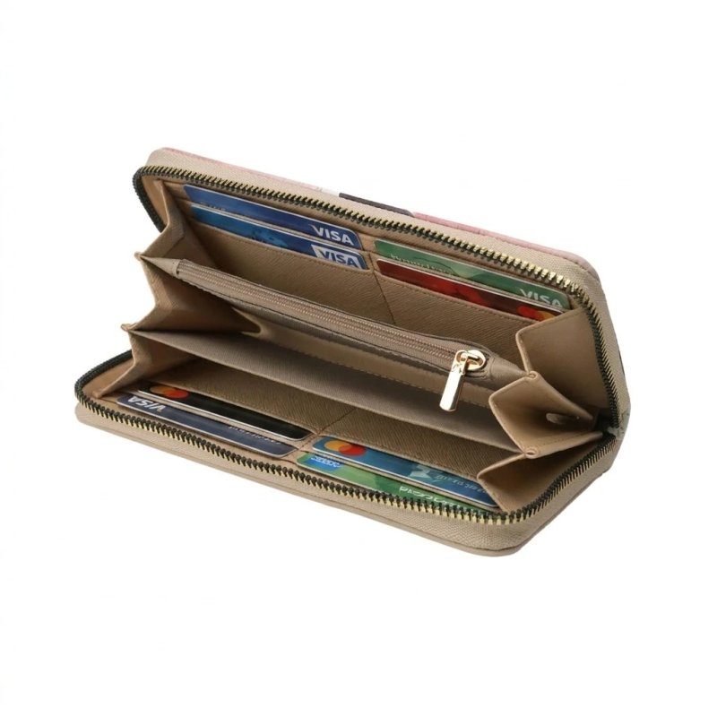 EC Contemporary Coveri Portefeuille Femme en PU, avec Fermeture Zippée Intégrale, Graphisme Artistique, avec Boîte … — vue 14