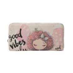 EC Contemporary Coveri Portefeuille Femme en PU, avec Fermeture Zippée Intégrale, Graphisme Artistique, avec Boîte Cadeau 2