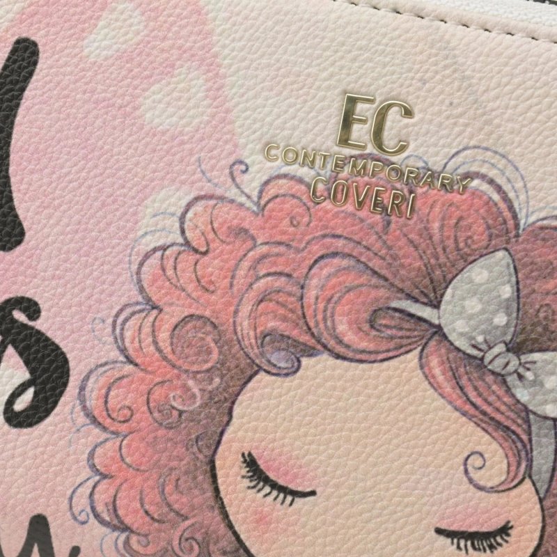 EC Contemporary Coveri Women's Wallet in PU, Zip Around Closure, Artistic Graphic With Gift Box — view 23