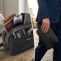 Biagiotti Herren-Necessaire, Multifunktions-Reise-Beauty-Case aus PU mit Griff, Weiche Trousse, Mittel — Logo-Detail