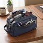 Biagiotti Herren-Necessaire, Multifunktions-Reise-Beauty-Case aus PU mit Griff, Weiche Trousse, Groß — Innenansicht