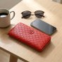 Laura Biagiotti Large Women's Wallet in PU, with Coin Purse and Zip Around Closure, Gift Box Included — inside