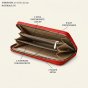 Laura Biagiotti Portefeuille Femme Grand en PU, avec Porte-Monnaie et Fermeture Zippée Intégrale, avec Boîte C… — vue arrière