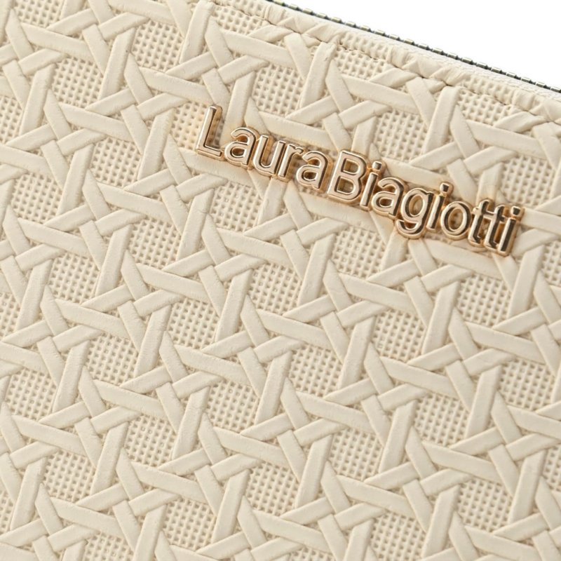 Laura Biagiotti Large Women's Wallet in PU, Woven Effect, with Coin Purse and Gift Box — view 23