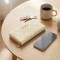 Laura Biagiotti Large Women's Wallet in PU, Woven Effect, with Coin Purse and Gift Box — view 22