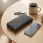 Laura Biagiotti Large Women's Wallet in PU, Woven Effect, with Coin Purse and Gift Box — view 10
