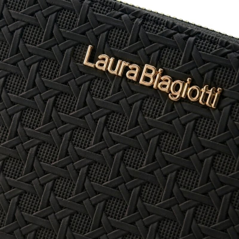 Laura Biagiotti Cartera de Mujer Grande en PU, Efecto Trenzado, con Monedero y Caja de Regalo — vista 11