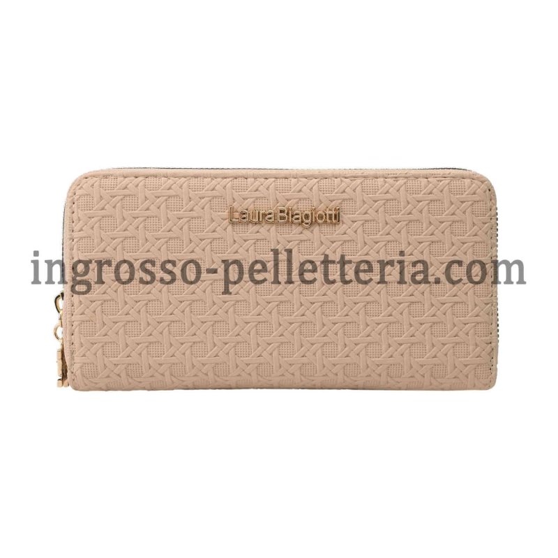 Laura Biagiotti Large Women's Wallet in PU, Woven Effect, with Coin Purse and Gift Box — view 9