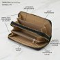 Laura Biagiotti Large Women's Wallet in PU, Woven Effect, with Coin Purse and Gift Box — view 12