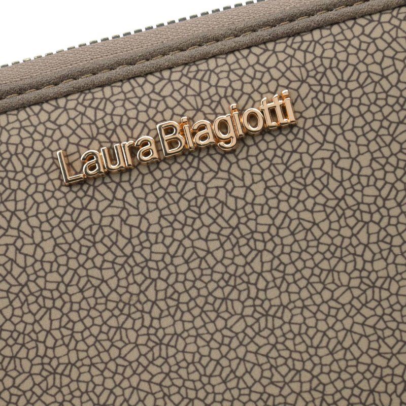Laura Biagiotti Cartera de Mujer en PU, con Monedero y Cierre Perimetral, Textura Craquelada, con Caja de Regalo — detalle