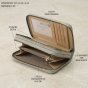 Laura Biagiotti Women's Wallet in PU, with Coin Purse and Zip-Around Closure, Crackle Texture, with Gift Box — view 15