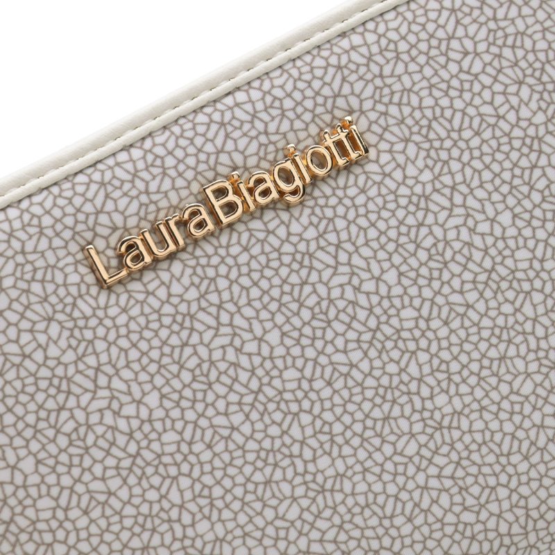 Laura Biagiotti Portefeuille Femme en PU, avec Porte-Monnaie et Fermeture Zippée Intégrale, Texture Craquelée, avec… — vue 17