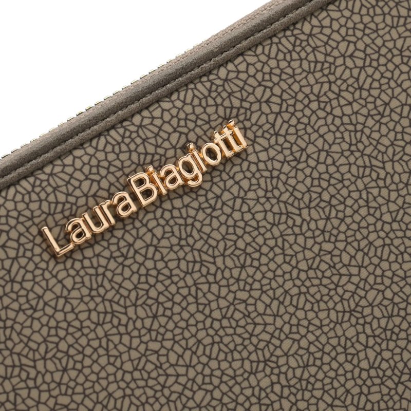 Laura Biagiotti Damen-Geldbörse aus PU, mit Münzfach und Rundum-Reißverschluss, Crackle-Optik, mit Geschenkbox — Ansicht 23