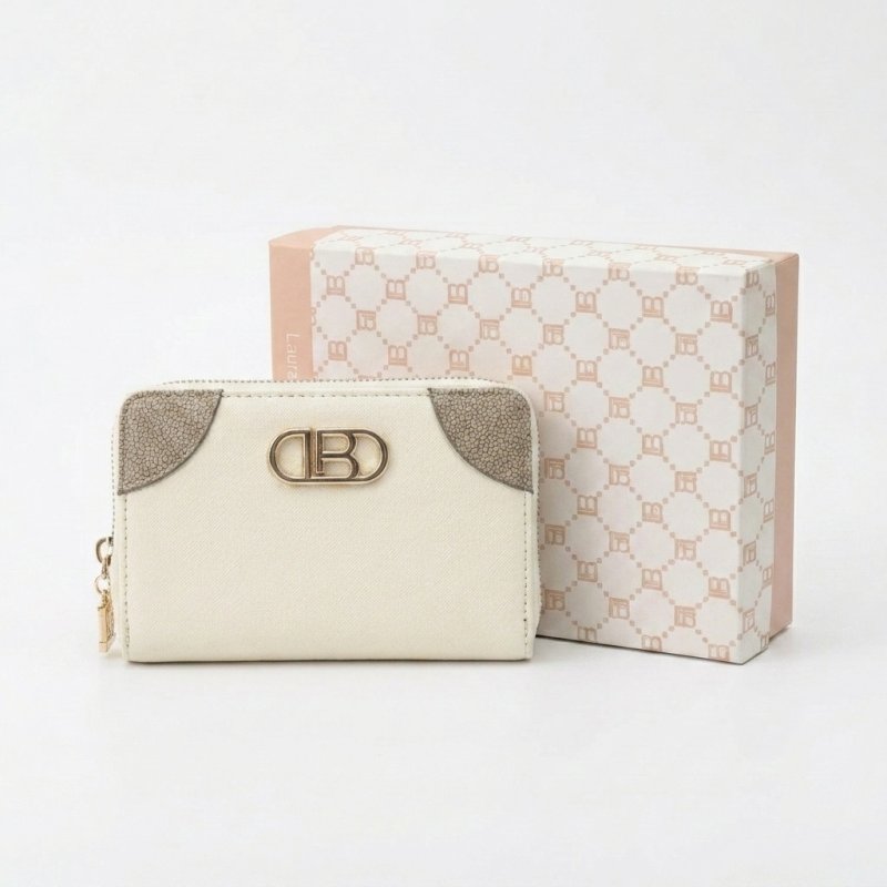 Laura Biagiotti Cartera de Mujer en PU, Diseño con Logo Dorado, con Monedero y Caja de Regalo — vista 18