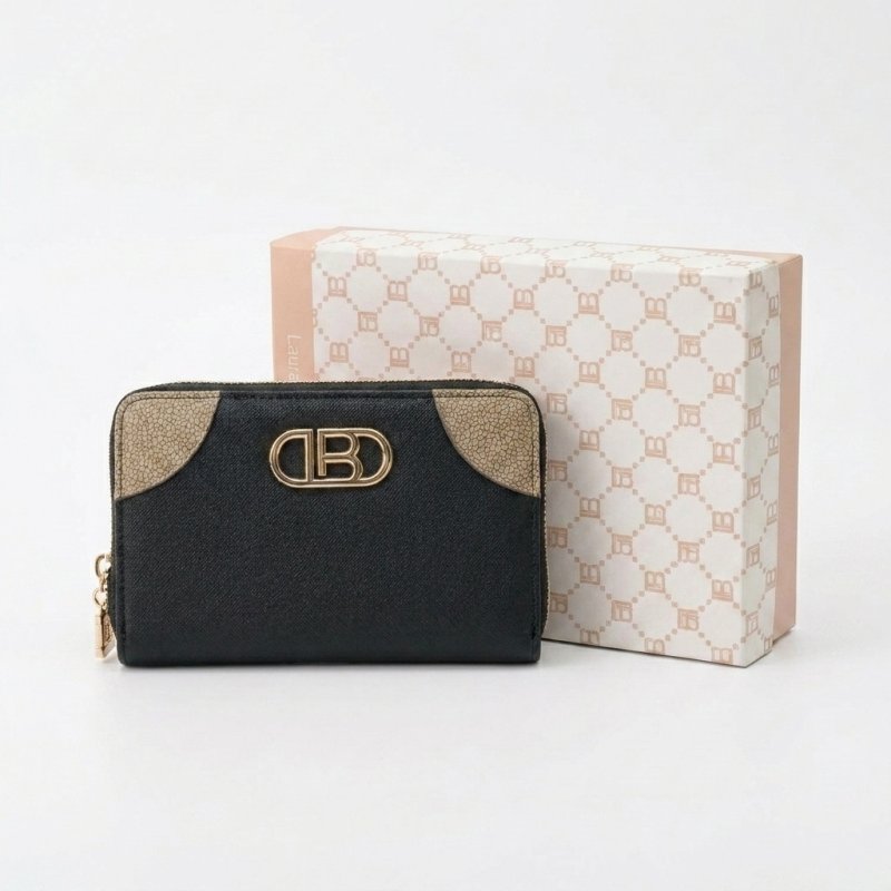 Laura Biagiotti Women's Wallet in PU, Gold Logo Design, With Coin Purse and Gift Box — view 12