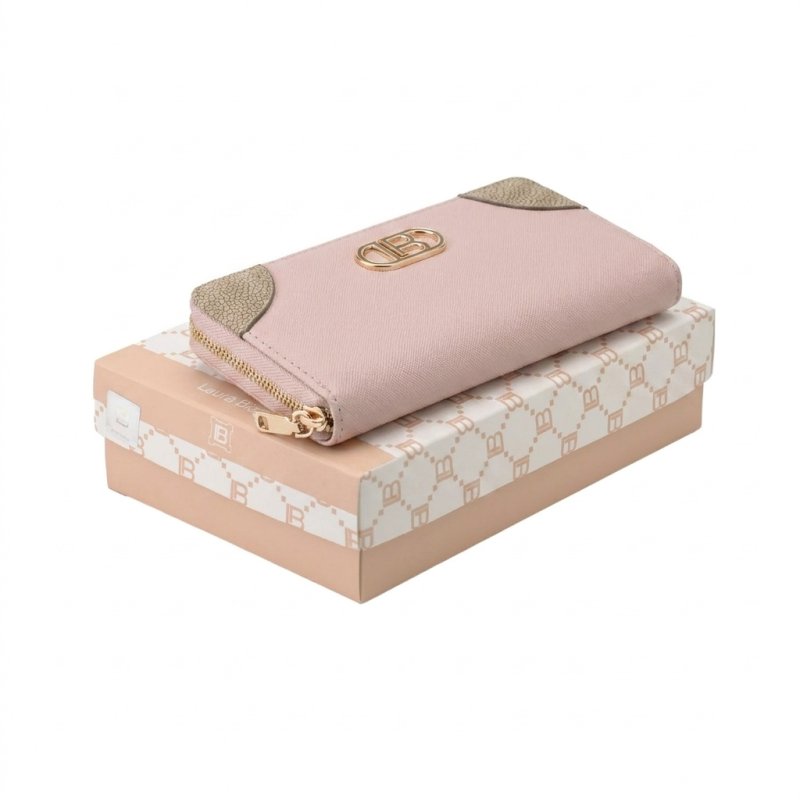 Laura Biagiotti Women's Wallet in PU, Gold Logo Design, With Coin Purse and Gift Box — view 12