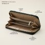 Laura Biagiotti Women's Wallet in PU, Gold Logo Design, With Coin Purse and Gift Box — back view