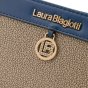 Laura Biagiotti Cartera de Mujer Grande en PU, Efecto Mosaico, con Monedero y Caja de Regalo — detalle