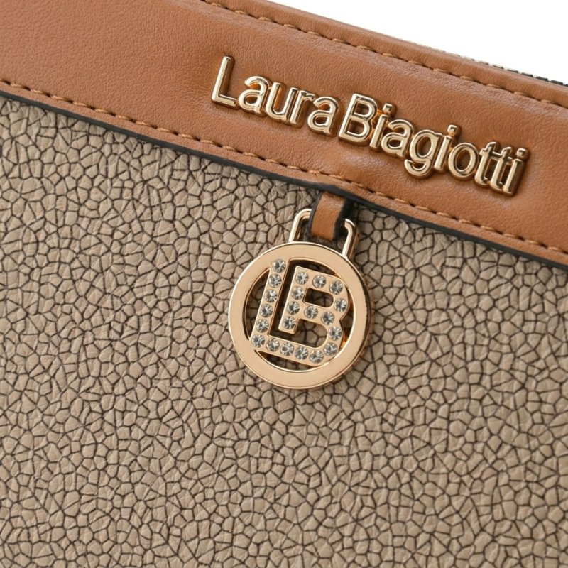 Laura Biagiotti Cartera de Mujer Grande en PU, Efecto Mosaico, con Monedero y Caja de Regalo — vista 23