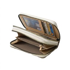 Laura Biagiotti Large Women's Wallet in PU and Logo Fabric, With Coin Purse and Gift Box 2