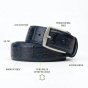 Conte Massimo Gürtel Unisex, Leder mit Kroko-Prägung, Nickelfreie Schnalle, Made in Italy, Höhe 3,5 cm, Box — Vorderansicht