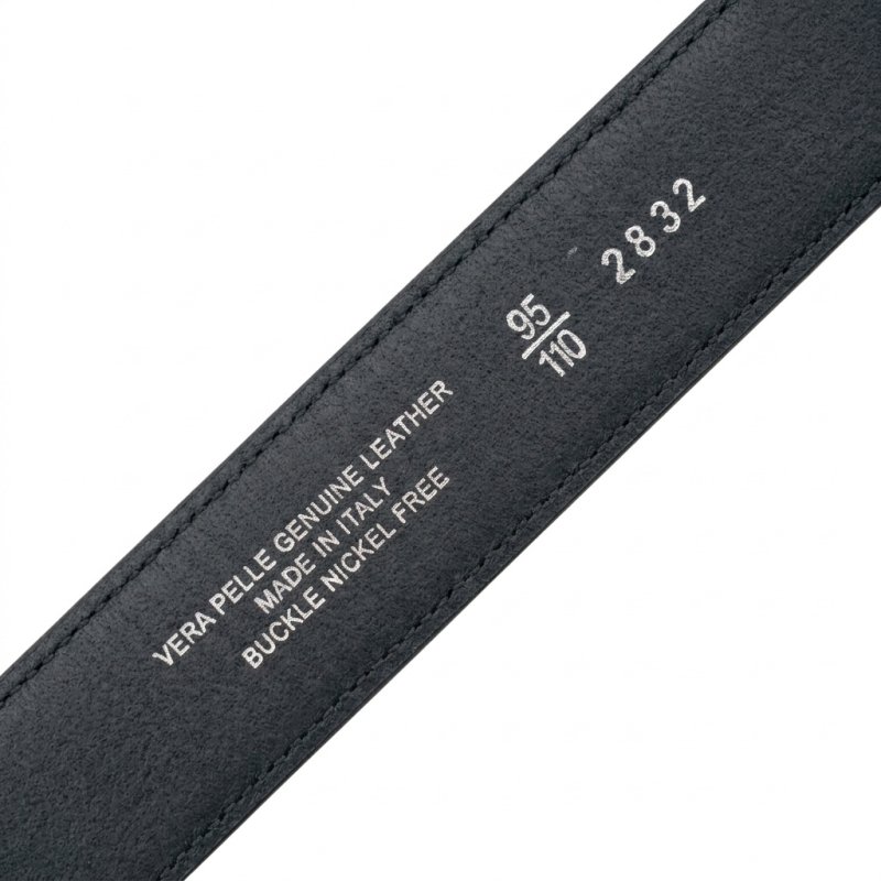 Conte Massimo Unisex Genuine Leather Belt, Croc-Embossed, Made in Italy, 3.5cm, With Box — view 21