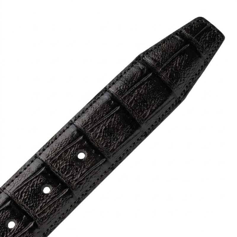 Conte Massimo Ceinture Homme Femme en Cuir Véritable Effet Croco, Boucle Sans Nickel, Made in Italy, Hauteur 3,5 cm… — vue 20