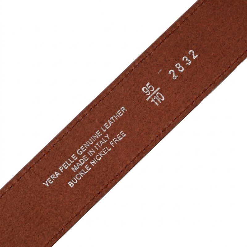 Conte Massimo Gürtel Unisex, Leder mit Kroko-Prägung, Nickelfreie Schnalle, Made in Italy, Höhe 3,5 cm, Box — Ansicht 35