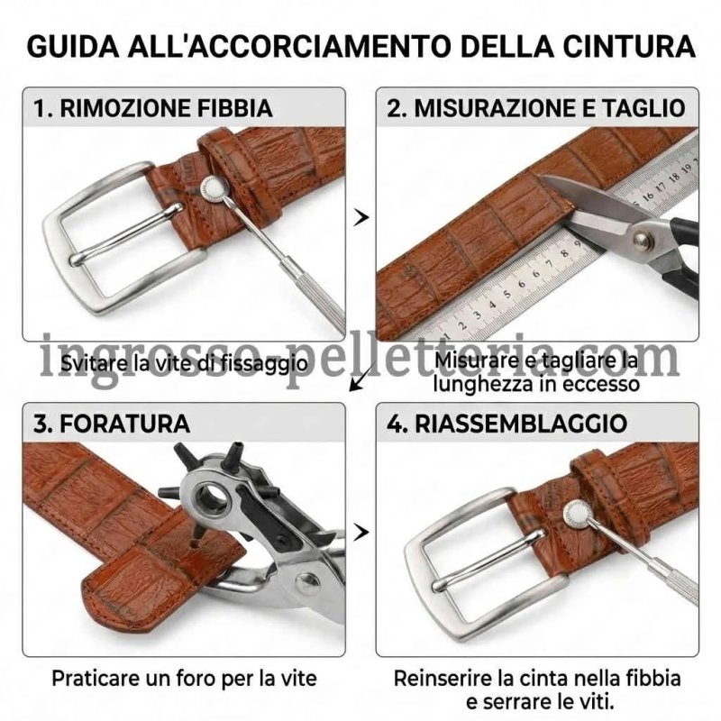 Conte Massimo Cinturón Hombre Mujer en Piel Auténtica Efecto Cocodrilo, Hebilla Sin Níquel, Made in Italy, Alto 3… — vista 31