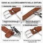 Conte Massimo Cinturón Hombre Mujer en Piel Auténtica Efecto Cocodrilo, Hebilla Sin Níquel, Made in Italy, Alto 3… — vista 31
