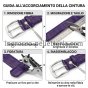 Conte Massimo Gürtel Unisex, Leder mit Kroko-Prägung, Nickelfreie Schnalle, Made in Italy, Höhe 3,5 cm, Box — Ansicht 52