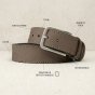 No Limits Ceinture Homme en Cuir Véritable Effet Nubuck Made in Italy, Élégante, Raccourcissable, Avec Boîte, Hauteu… — vue 9
