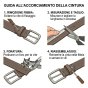 No Limits Ceinture Homme en Cuir Véritable Effet Nubuck Made in Italy, Élégante, Raccourcissable, Avec Boîte, Haute… — vue 11