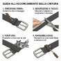 No Limits Ceinture Homme en Cuir Véritable Effet Nubuck Made in Italy, Élégante, Raccourcissable, Avec Boîte, Haute… — vue 32