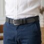 No Limits Ceinture Homme en Cuir Véritable Effet Nubuck Made in Italy, Élégante, Raccourcissable, Avec Boîte, Haute… — vue 31