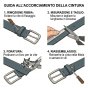 No Limits Ceinture Homme en Cuir Véritable Effet Nubuck Made in Italy, Élégante, Raccourcissable, Avec Boîte, Haute… — vue 39