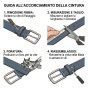 No Limits Ceinture Homme en Cuir Véritable Effet Nubuck Made in Italy, Élégante, Raccourcissable, Avec Boîte, Haute… — vue 53