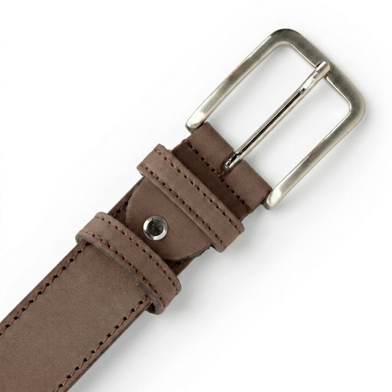 No Limits Ceinture Homme en Cuir Véritable Effet Nubuck Made in Italy, Élégante, Raccourcissable, Avec Boîte, Haute… — vue 12