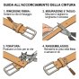No Limits Men's Genuine Leather Belt, Nabuk Finish, Made in Italy, Shortenable, 4cm, With Box — view 18