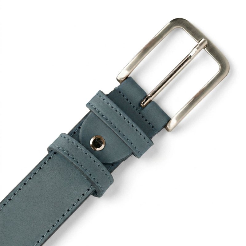 No Limits Men's Genuine Leather Belt, Nabuk Finish, Made in Italy, Shortenable, 4cm, With Box — view 40