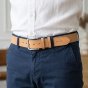 No Limits Men's Genuine Leather Belt, Nabuk Finish, Made in Italy, Shortenable, 4cm, With Box — view 45