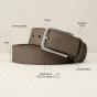 No Limits Men's Genuine Leather Belt, Nabuk Finish, Made in Italy, Shortenable, 4cm, With Box — view 9