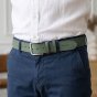 No Limits Ceinture Homme en Cuir Véritable Effet Nubuck Made in Italy, Élégante, Raccourcissable, Avec Boîte, … — vue arrière