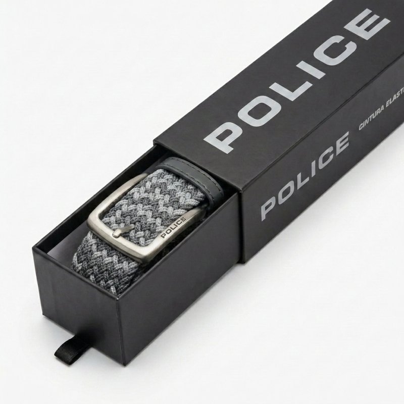 Police Elastic Woven Belt Unisex, Genuine Leather Inserts, Nickel-Free Buckle, 3.5cm, With Box — view 65