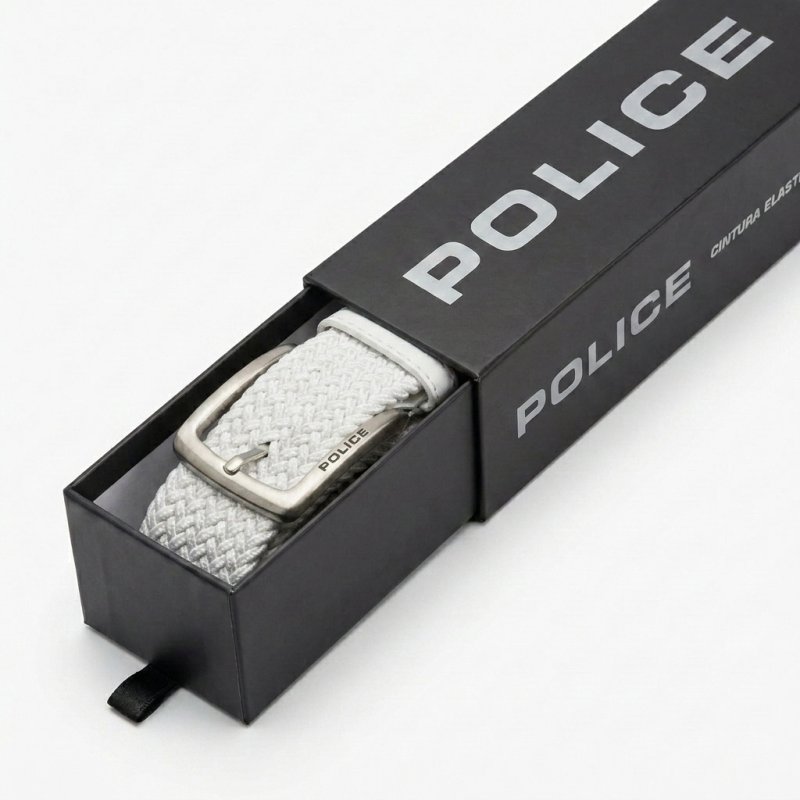 Police Elastic Woven Belt Unisex, Genuine Leather Inserts, Nickel-Free Buckle, 3.5cm, With Box — view 71