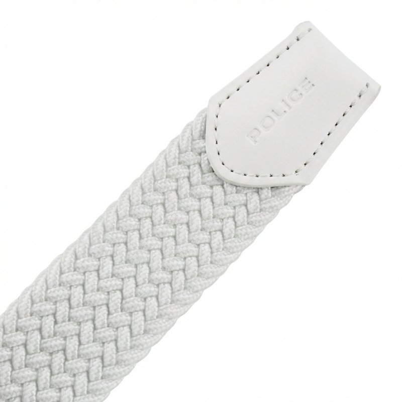 Police Ceinture Élastique Tressée Unisexe, Inserts Cuir, Boucle Sans Nickel, Raccourcissable, 3,5 cm, Boîte — vue 72