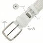 Police Ceinture Élastique Tressée Unisexe, Inserts Cuir, Boucle Sans Nickel, Raccourcissable, 3,5 cm, Boîte — vue 69
